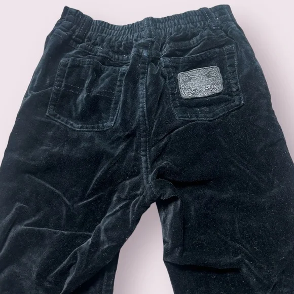 Toddler Girl Polo Jeans Co Ralph Lauren Black Velvet Button Flare Pants Size 4T - Picture 9 of 11